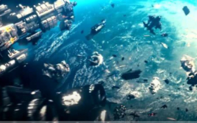 外星科幻丧尸片《外星罪孽》时空穿越飞到地球外与战舰一较高下