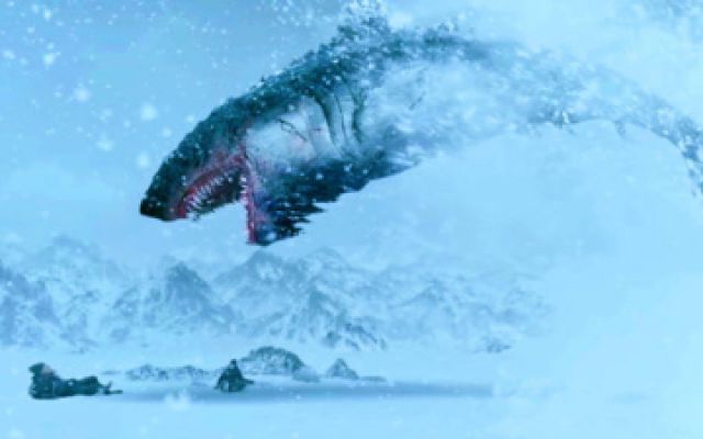 《大雪怪》小伙发现了能在雪里游的鲨鱼，还有百米高的怪兽